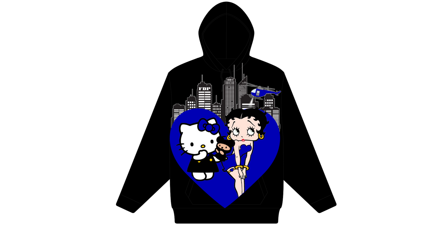 HL KTY X BETTY BOOP BLUE HOODIE